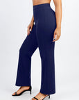 Larisa - High Waist Built-in Shaping Mesh Trousers With Straight Leg