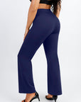 Larisa - High Waist Built-in Shaping Mesh Trousers With Straight Leg