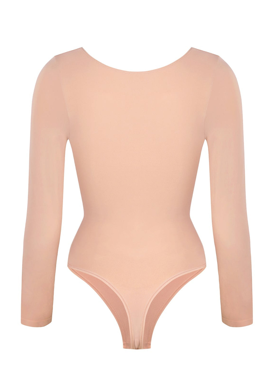 Marcella - Naadloze Lange Mouw Body met String, Borstondersteuning & Buikcontrole - Bella Fit™