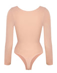 Marcella - Naadloze Lange Mouw Body met String, Borstondersteuning & Buikcontrole - Bella Fit™
