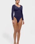 Marcella - Naadloze Lange Mouw Body met String, Borstondersteuning & Buikcontrole - Bella Fit™