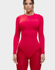 Milena – Ultra - Soft Sculpted Silhouette Naadloze Long - Sleeve Bodysuit - Bella Fit™
