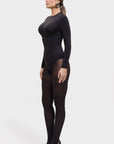 Milena – Ultra - Soft Sculpted Silhouette Naadloze Long - Sleeve Bodysuit - Bella Fit™