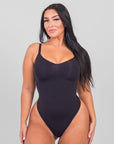 Stefanie - Naadloze Bodysuit String Met Spaghetti Schouderbandjes - Bella Fit™