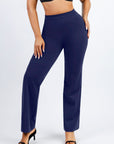 Larisa - High Waist Built-in Shaping Mesh Trousers With Straight Leg