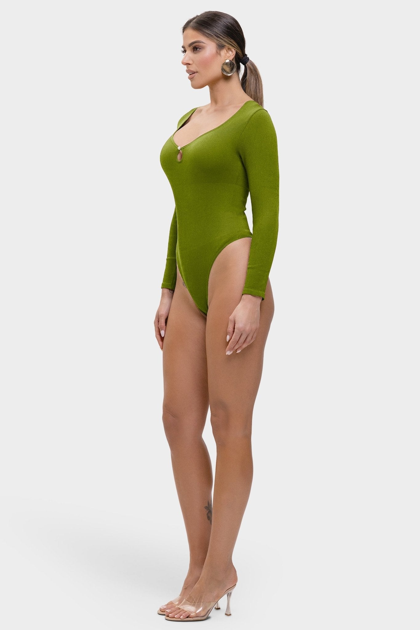 Maya – Sculpt Knit Muse Naadloze Rib Contour Bodysuit - Bella Fit™