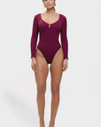 Maya – Sculpt Knit Muse Naadloze Rib Contour Bodysuit - Bella Fit™