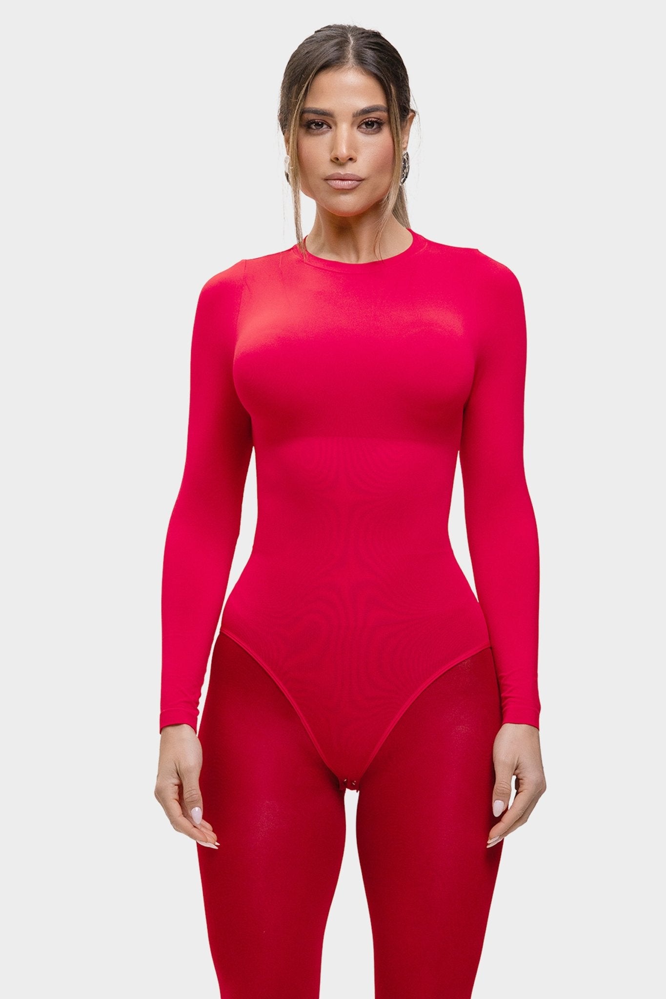 Milena – Ultra - Soft Sculpted Silhouette Naadloze Long - Sleeve Bodysuit - Bella Fit™