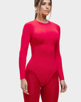 Milena – Ultra - Soft Sculpted Silhouette Naadloze Long - Sleeve Bodysuit - Bella Fit™