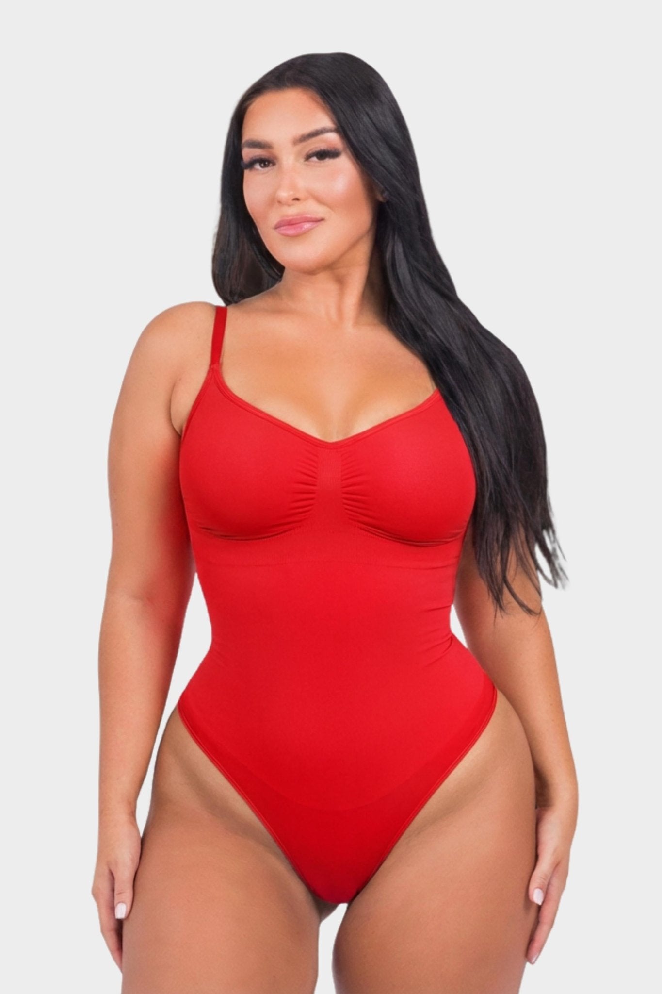 Stefanie - Naadloze Bodysuit String Met Spaghetti Schouderbandjes - Bella Fit™