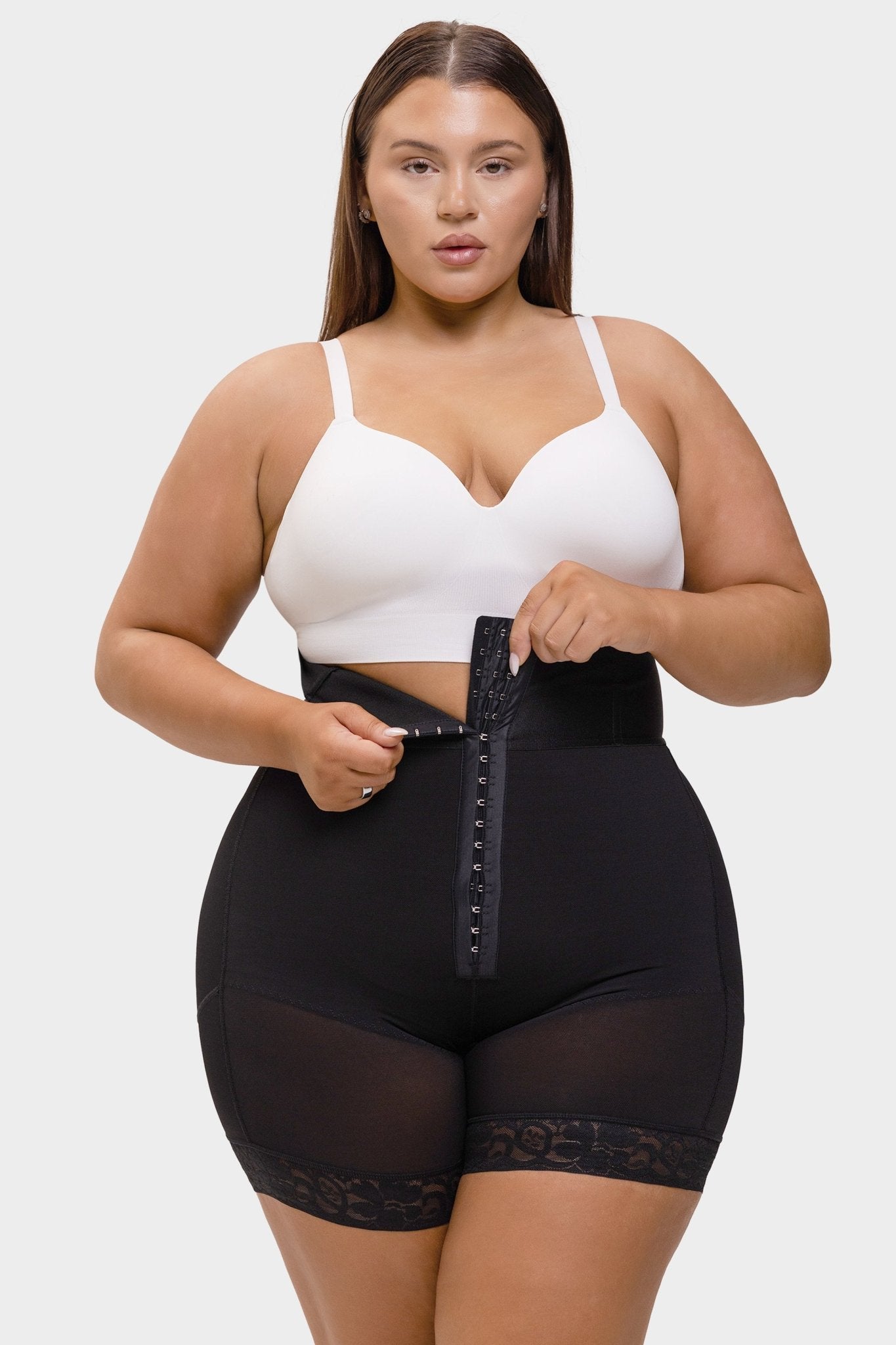 Valentina 2.0 - Hoog Getailleerd Body Shaper 3 Rijen Haakjes En Baleinen - Bella Fit™
