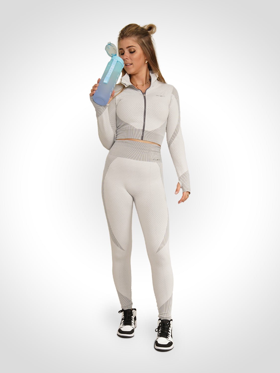 Chelsea - Sport Set Met Ritssluiting En Hoge Taille Legging - Bella Fit™