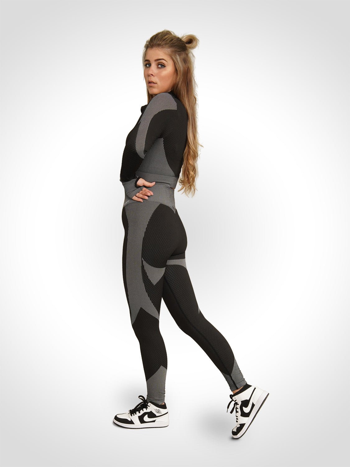 Chelsea - Sport Set Met Ritssluiting En Hoge Taille Legging - Bella Fit™