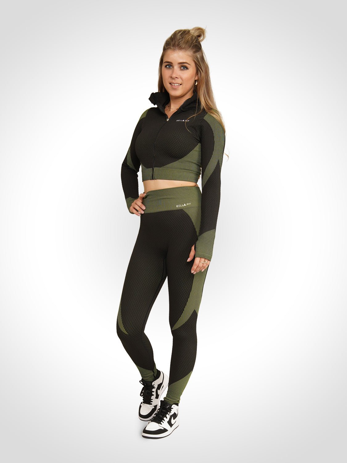 Chelsea - Sport Set Met Ritssluiting En Hoge Taille Legging - Bella Fit™